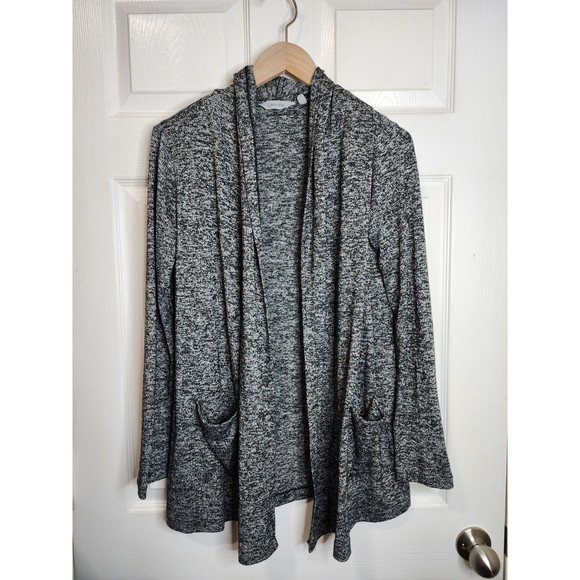 Athleta Black White Flowy Wrap Modal Sweater Size XS - Picture 2 of 4